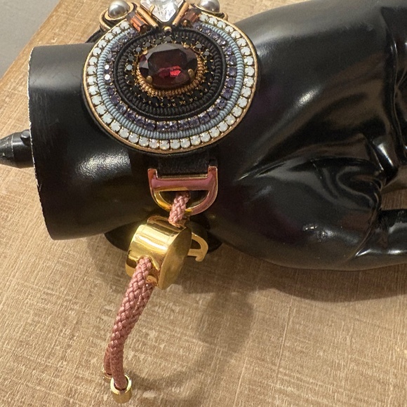 IZABELA FELINSKI BURGUNDY STONE  BRACELET - Picture 3 of 11